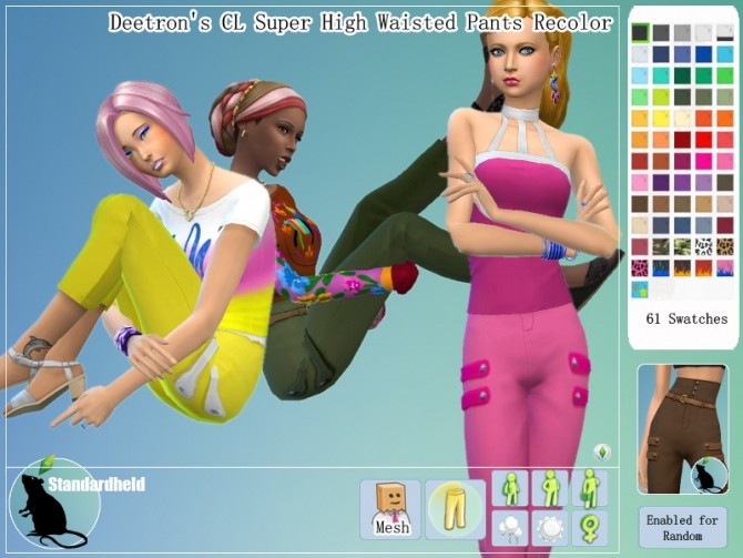 Sims 4 Super high waist pants by Standardheld at SimsWorkshop