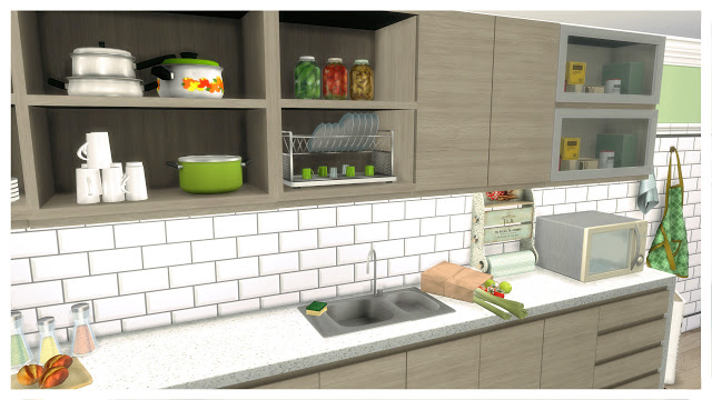 Sims 4 Big Family Kitchen II at Dinha Gamer