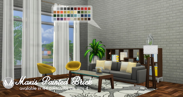 Sims 4 Maxis Painted Brick by Peacemaker ic at Simsational Designs