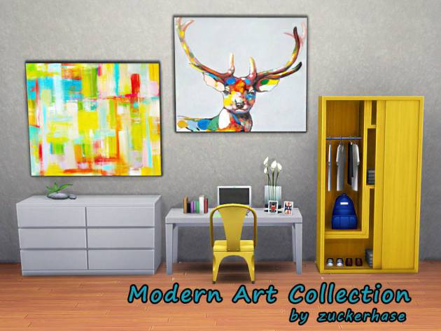 Sims 4 Modern Art Collection by zuckerhase at Akisima