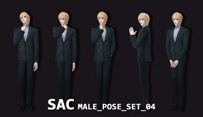 Sims 4 Male pose set 04 at SAC