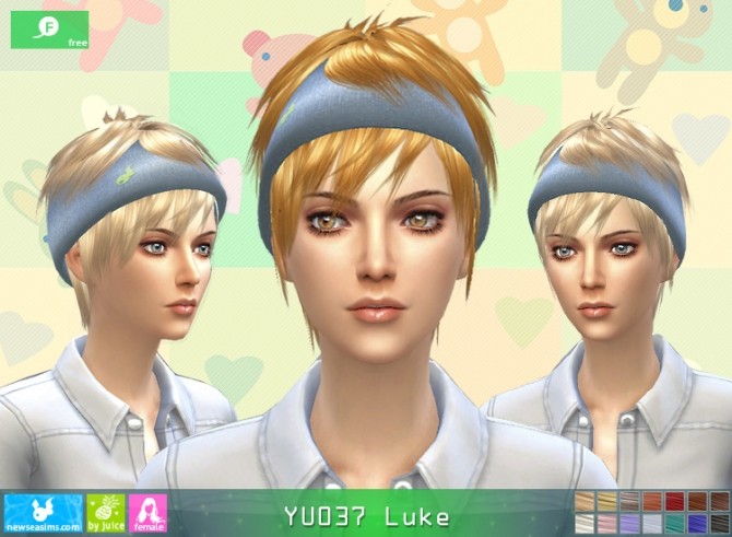 Sims 4 YU037 Luke hair F (Free) at Newsea Sims 4
