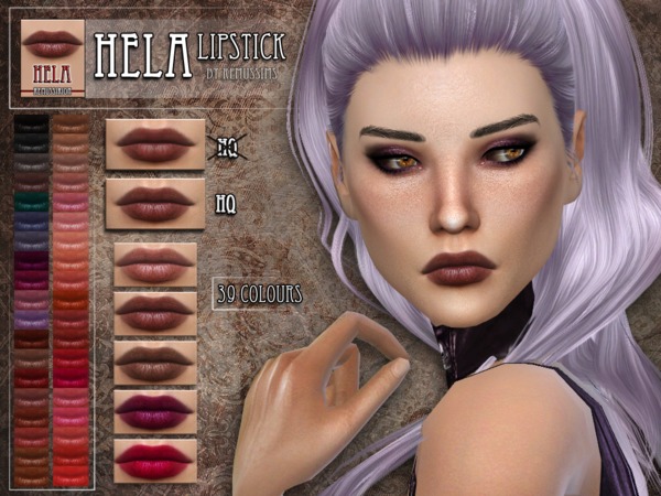 Sims 4 HeLa Lipstick by RemusSirion at TSR