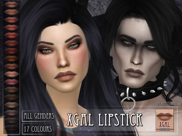 Sims 4 Xgal lipstick by RemusSirion at TSR