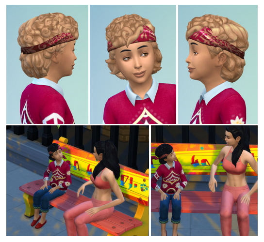 Sims 4 Kidcurls with Headband at Birksches Sims Blog