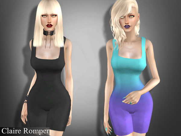 Sims 4 Genius Claire Romper + Ombre by Genius666 at TSR