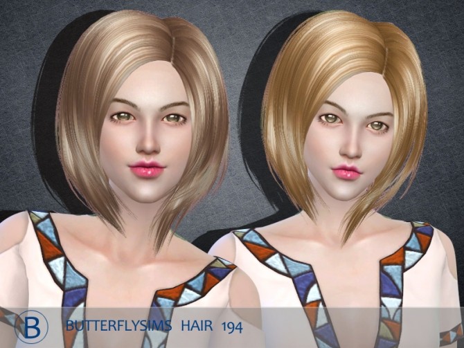 Sims 4 B fly hair 194 (Pay) by YOYO at Butterfly Sims