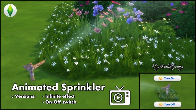 Sims 4 Animated Deco Sprinkler by Bakie at Mod The Sims
