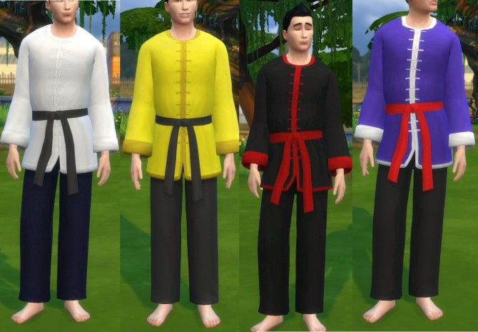 Sims 4 Sim Fu Uniform (TS3 WA) by ZeroG667 at Mod The Sims