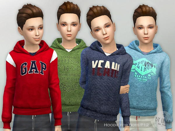 Sims 4 Hoodie for Boys P12 by lillka at TSR