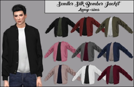 Semller Silk Bomber Jacket at Lumy Sims » Sims 4 Updates