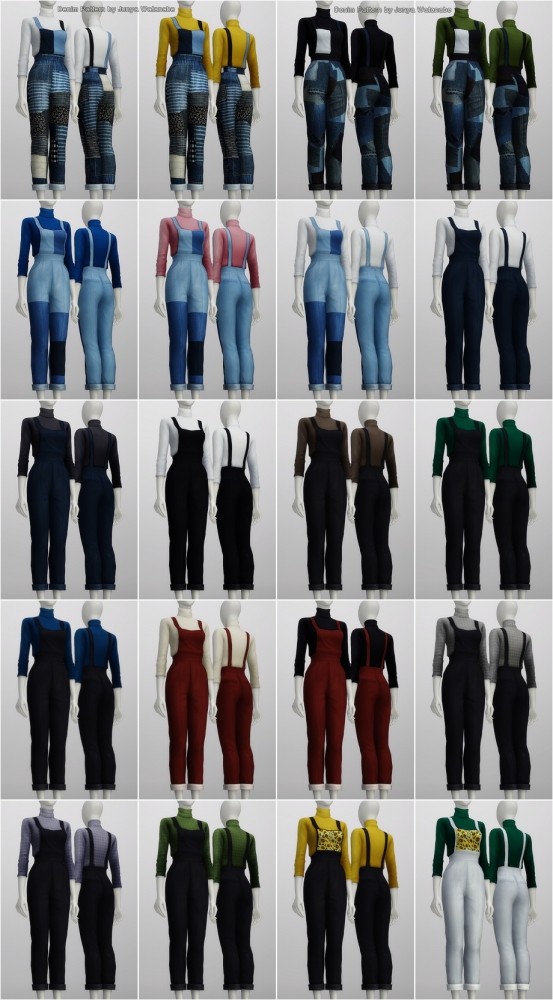 Sims 4 Overall jumpsuits for F at Rusty Nail