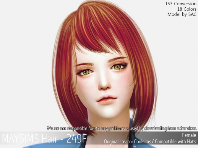 Sims 4 Hair 249F (Coolsims) at May Sims