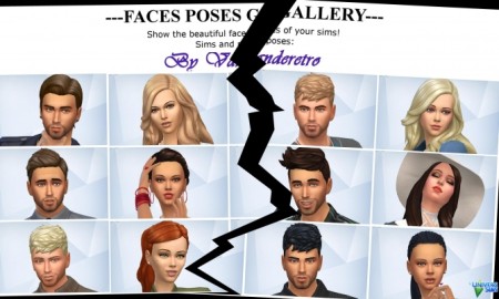 Centered Cas and Gallery Faces Poses by Vanderetro at L’UniverSims