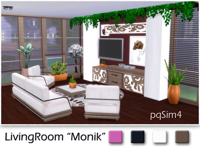 Sims 4 Monik living by Mary Jiménez at pqSims4