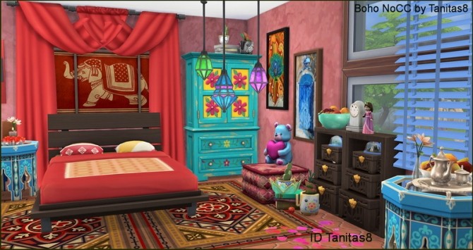 Sims 4 Boho house noCC at Tanitas8 Sims