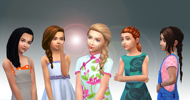 Sims 4 Girls Braids Hair Pack 2 at My Stuff