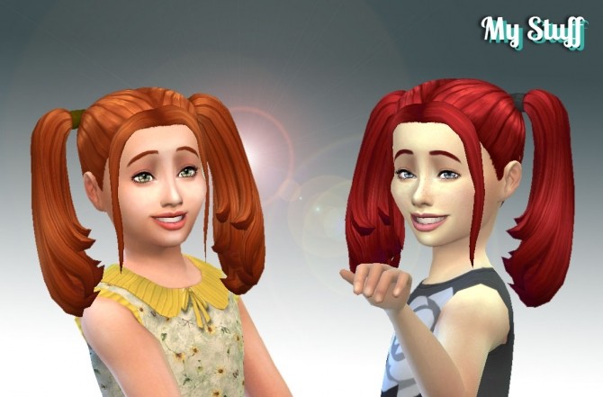 Sims 4 Harley Quinn Hairstyle for Girls at My Stuff