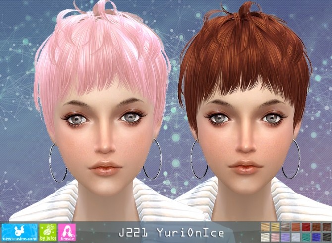 Sims 4 J221 YuriOnIce hair female (Pay) at Newsea Sims 4