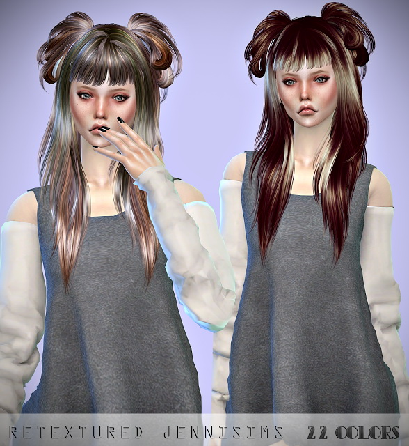 Sims 4 Newseas Crow and Liela hair retextures at Jenni Sims