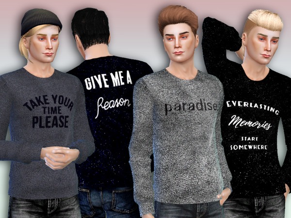 Sims 4 Paradise Sweaters For Men by Simlark at TSR