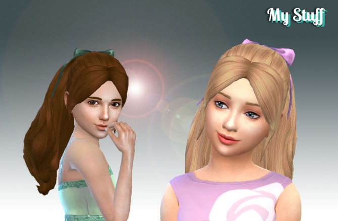 Sweet Ponytail for Girls at My Stuff » Sims 4 Updates