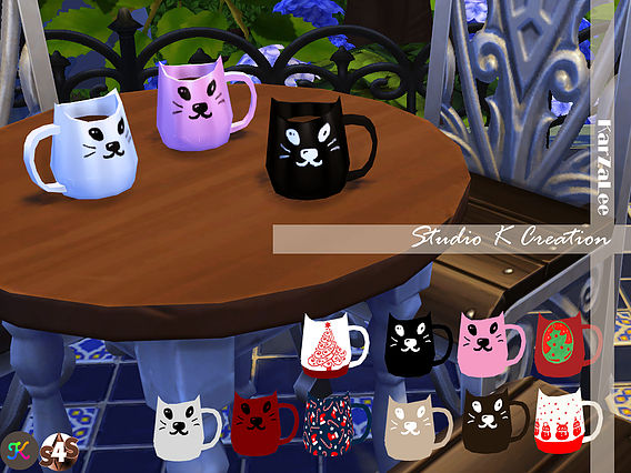 Sims 4 Neko cup decor at Studio K Creation