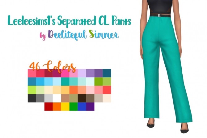 Sims 4 Leeleesims1s separated CL pants at Deeliteful Simmer