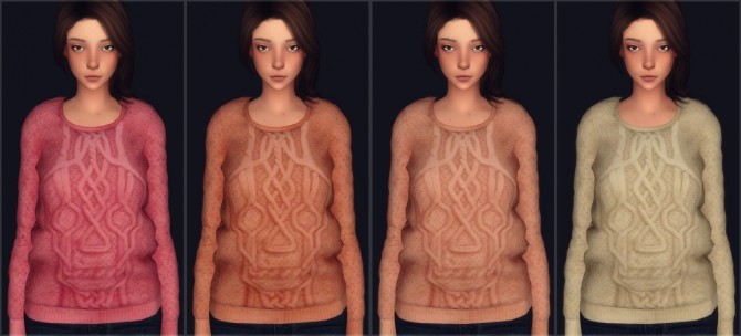 Sims 4 Skull Jumper by Loubelle recolored at Elliesimple