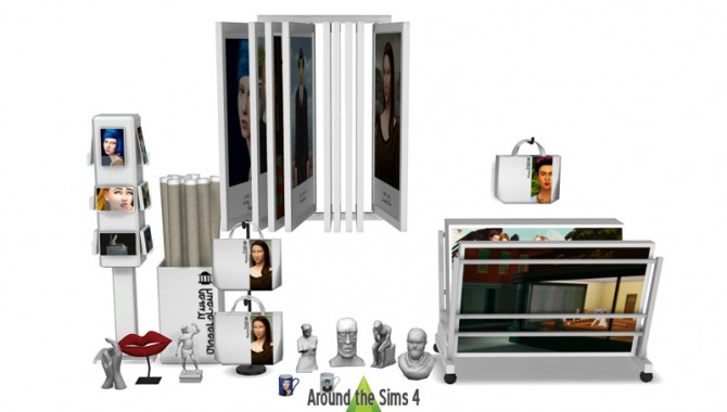 Sims 4 Museum Great Art Exhibition Shop Objects by Sandy at Around the Sims 4