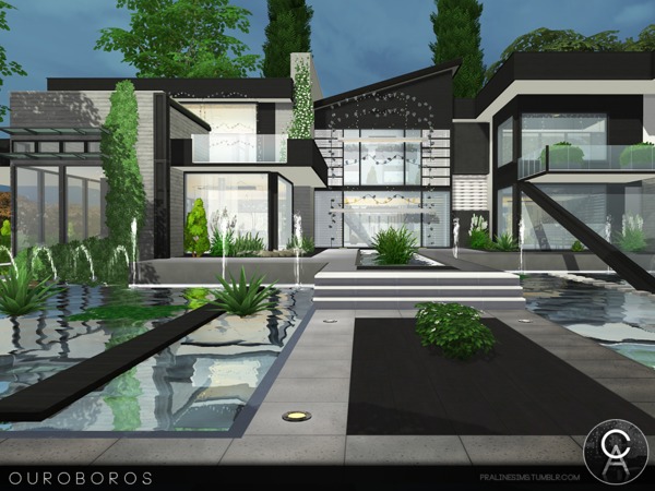 Sims 4 Ouroboros house by Pralinesims at TSR