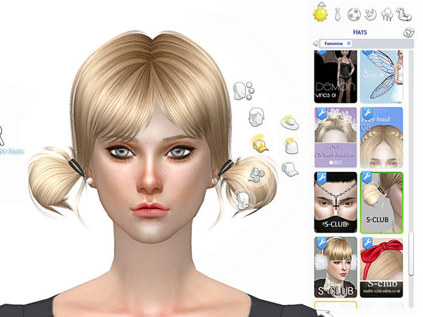 Sims 4 Clipper accessory for Hair N11 by S Club MK at TSR