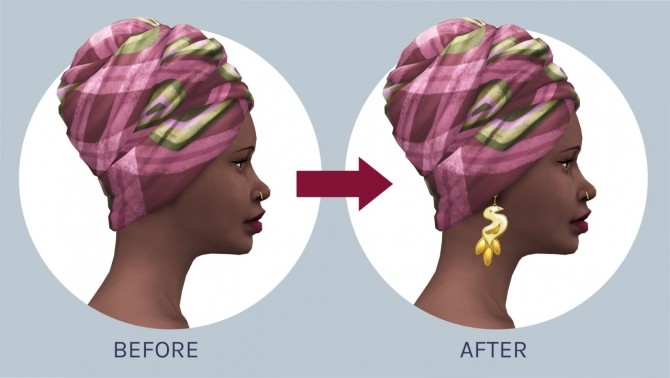 Sims 4 Let There Be Earrings Headwrap at Femmeonamissionsims