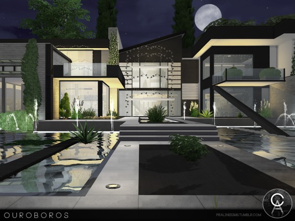 Sims 4 Ouroboros house by Pralinesims at TSR