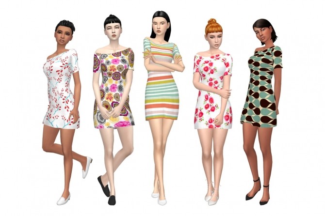 Sims 4 Pixelunivairses dress recolors at Deeliteful Simmer