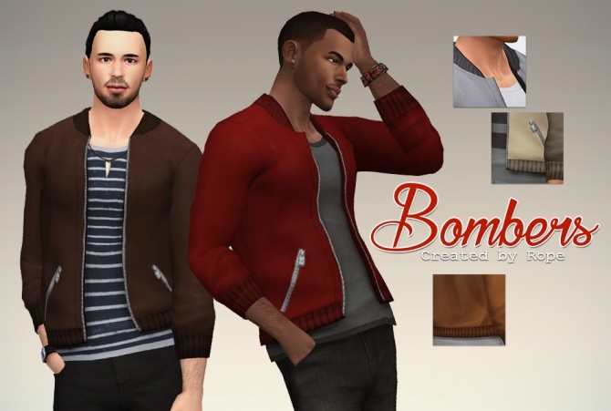 Sims 4 Bomber jacket by Rope at Simsontherope