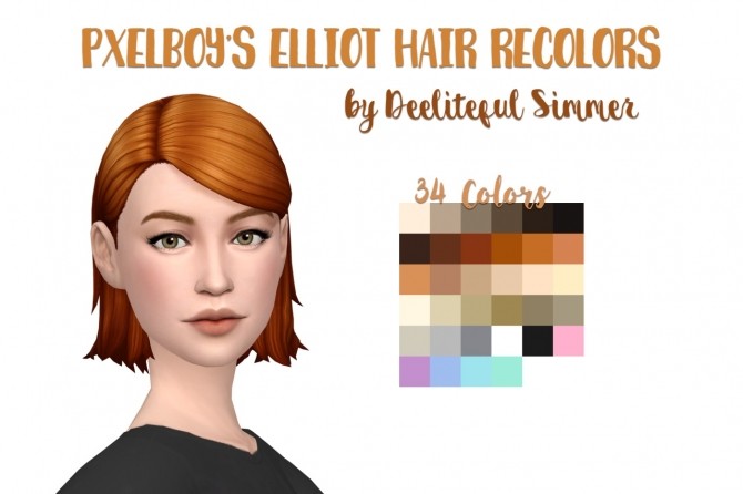 Sims 4 Pxelboys Elliot hair recolors at Deeliteful Simmer