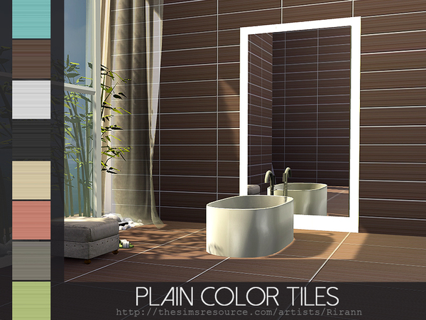 Sims 4 Plain Color Tiles Set by Rirann at TSR
