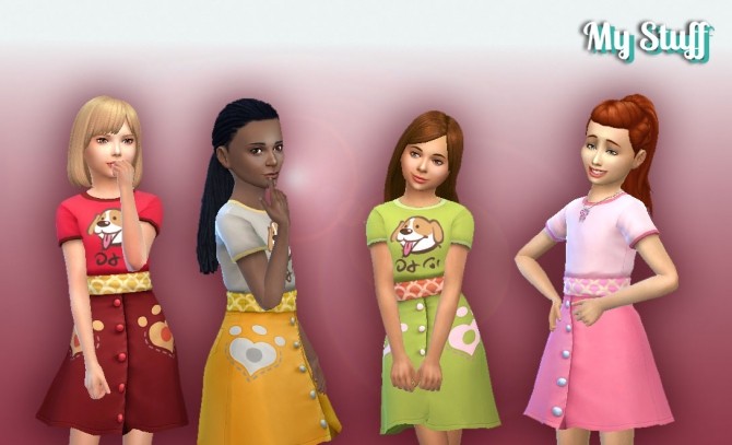 Sims 4 City Living Dress for Girls at My Stuff