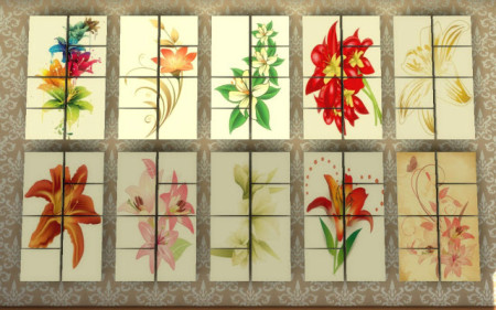 Lilies paintings at Sauris Sims4