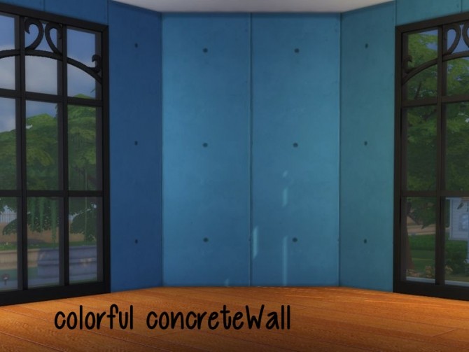 Sims 4 Colorful concrete walls at ChiLLis Sims