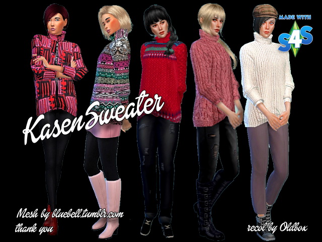 Sims 4 Kasen sweater by Oldbox at All 4 Sims