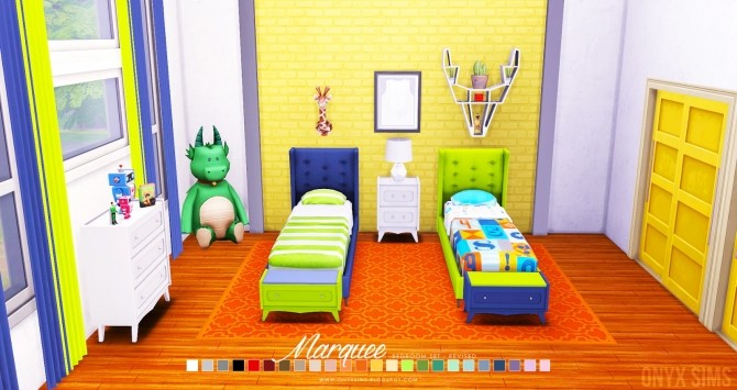 Sims 4 Marquee Bedroom Set Revised at Onyx Sims
