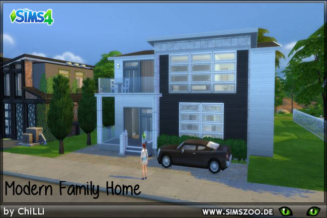 Sims 4 Modern Family Home at ChiLLis Sims