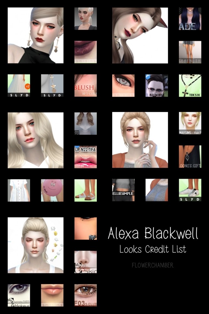 Sims 4 Alexa Blackwell sim and poses at Flower Chamber