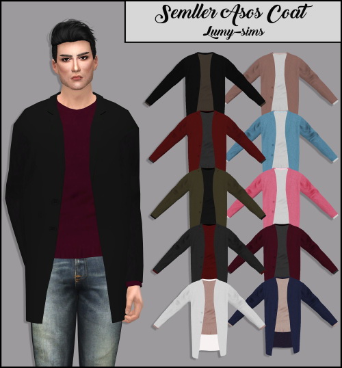 Sims 4 Semllers Coat conversion at Lumy Sims
