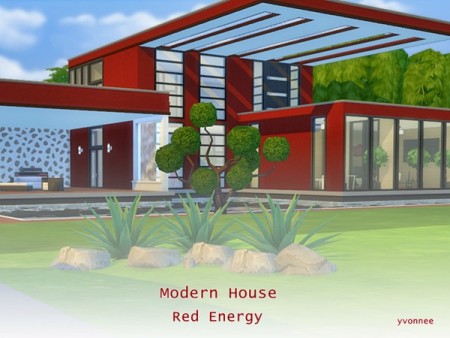 Modern House Red Energy by yvonnee at TSR