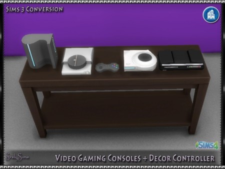 Video Gaming Consoles + Decor Controller at SrslySims