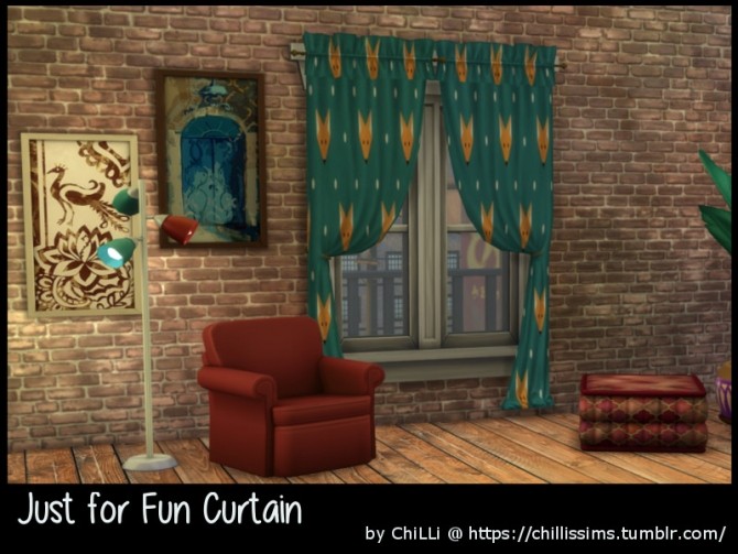 Sims 4 Just for fun Curtain at ChiLLis Sims