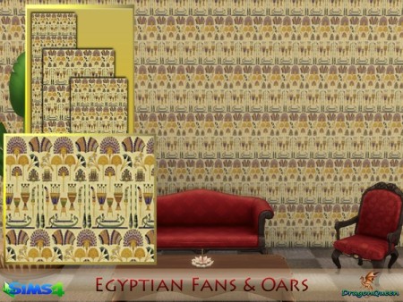 Egyptian Fans & Oars by DragonQueen at TSR